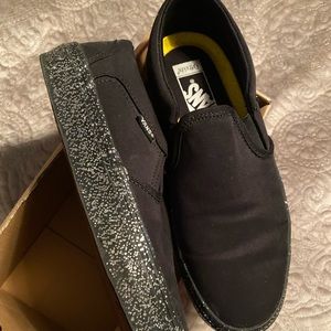 Black & Glitter Vans